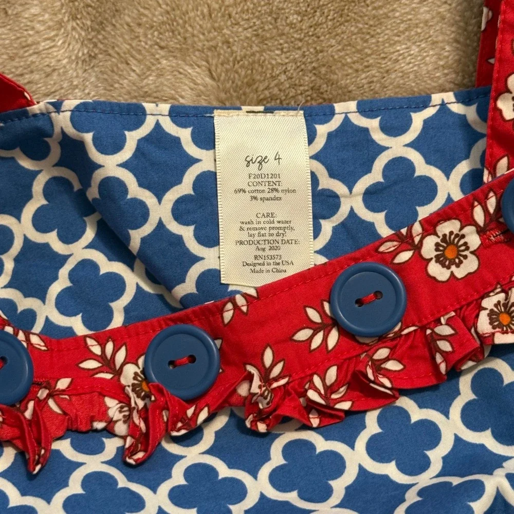 Eleanor Rose Girls Thanksgiving Turkey Pumpkin Dress Size 4 Mixed Print Harvest